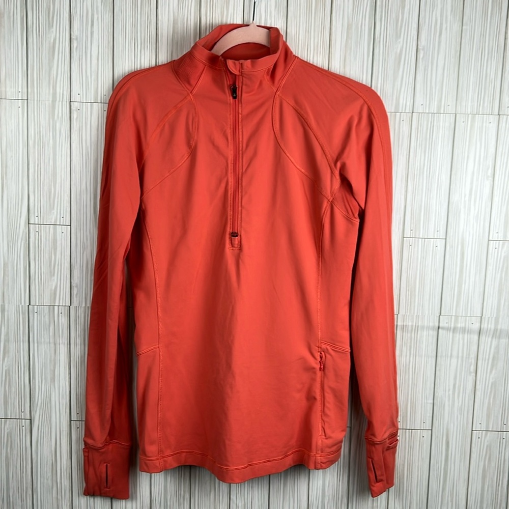 Lululemon Athletica Women’s Race With Grace 1/2‎ Zip Jacket Coral/Melon Size 8